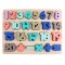 Puzzle lemn 3D numere si operatiuni 1 &ndash; 20 Pastel - JH-170