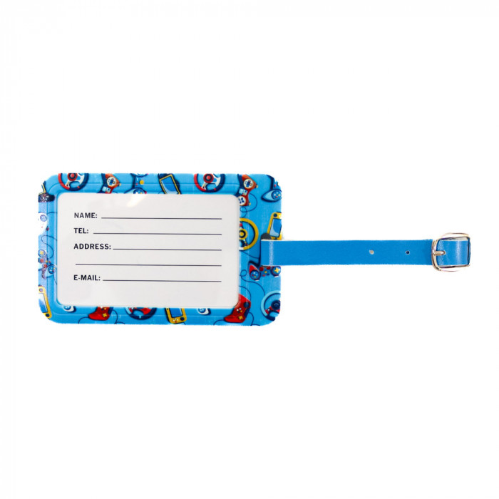 Eticheta de identificare bagaje Joystick Albastra 11X7 cm ComfortTravel Luggage