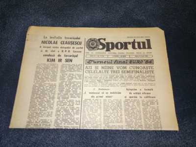 ZIARUL SPORTUL 19 IUNIE 1984 EURO 1984 foto