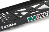 Set suport placute numar inmatriculare auto 3D (fata + spate) Skoda VRS