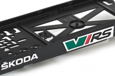 Set suport placute numar inmatriculare auto 3D (fata + spate) Skoda VRS