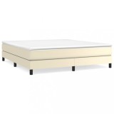 Cumpara ieftin Cadru de pat, crem, 180x200 cm, piele ecologica