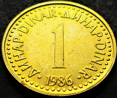 Moneda 1 DINAR - RSF YUGOSLAVIA, anul 1986 *cod 2027 foto