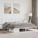 Cumpara ieftin Cadru de pat metalic cu tăblie, alb, 180x200 cm