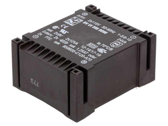 Transformator &icirc;ncapsulat 24VA 9V 115VAC