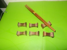 Set de 6 SUPORTURI pentru betisoare japoneze de mancat , lemn stratificat
