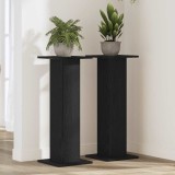 Cumpara ieftin Suport pentru plante 2 buc. Stejar Negru 30 x 30 x 80 cm