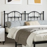 Cumpara ieftin Tăblie de pat metalică, negru, 140 cm