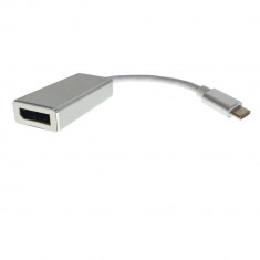Cablu convertor digital cu adaptor de la USB 3.1 tip C tata la Displayport (DP) mama, rezolutie video UHD (4K)
