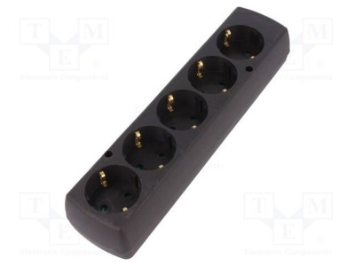 Conector alimentare AC mamă spliter 2P PE 250VAC 16A negru JONEX foto