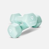 Cumpara ieftin Set 2 gantere VIA FORTIS, 2x2 Kg, premium, din fonta cu invelis din neopren, resigilat