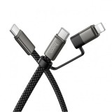 Cablu Date si Incarcare USB-C - Lightning / USB-C HOCO X125, 60W, 1m, Negru