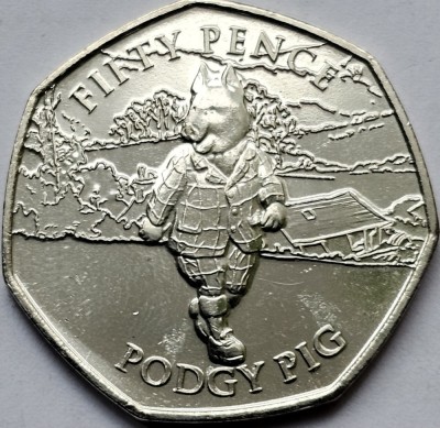 50 pence 2020 Isle of Man/ Ins. Man, Podgy Pig, Rupert the Bear, unc-Aunc foto