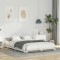 vidaXL Cadru de pat de podea Alb 135 x 190 cm Lemn masiv de pin
