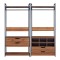 Set 2 suporturi haine Larem 6 cu 4 sertare 6 compartimente si 2 rafturi [en.casa] HausGarden Leisure