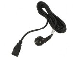 Cablu 3x1mm2 CEE 7/7 ştecăr unghi IEC C13 mamă PVC, Akyga