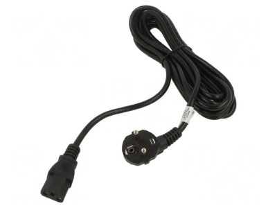 Cablu 3x1mm2 CEE 7/7 ştecăr unghi IEC C13 mamă PVC foto