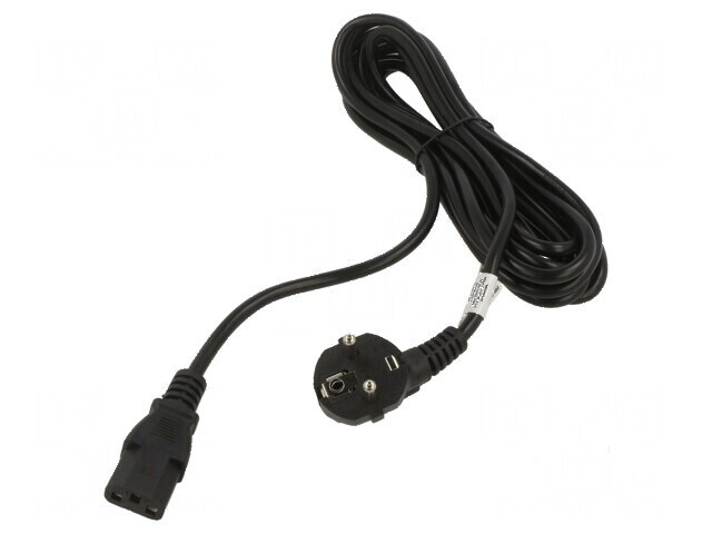 Cablu 3x1mm2 CEE 7/7 ştecăr unghi IEC C13 mamă PVC