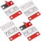 Set de 4 inchizatoare magnetice, cu suruburi, magneti pentru usa dulap, 4 x1.7x0.35cm, Argintiu