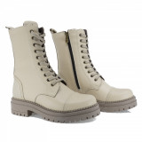 Ghete dama, Caspian, Cas-319, casual, piele naturala, bej, 36 - 40