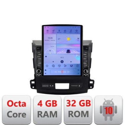 Navigatie Mitsubishi Outlander 2010 G-056 ecran tip TESLA 9.7&amp;quot; cu Android Radio Bluetooth Internet GPS WIFI 4+32GB DSP v2 CarStore Technology foto