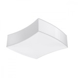 Lampă De Tavan Square Alb Pvc 2 Becuri Pătrate Moderne De Interior