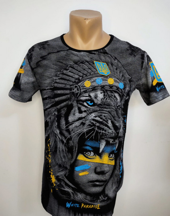 Tricou barbați imprimeu lei - M