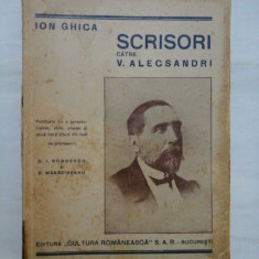 ION GHICA * SCRISORI CATRE V. ALECSANDRI (editie 1940)