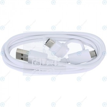 Cablu combo USB Samsung microUSB/microUSB tip C alb EP-DG930DWE foto