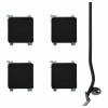 Role pentru mobilă, 4 buc., cu dispozitiv de ridicare, 13,5x13,5x6 cm, oțel, 1300 kg
