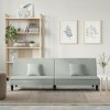 Canapea Extensibila Gossi Gri Deschis Catifea 200x89x70 cm