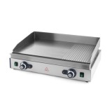 Gratar Grill Profesional Electric Inox Striat Neted Dublu 3.5kW, 720x460mm
