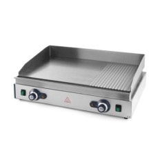 Gratar-grill profesional, electric, din inox, striat-neted, dublu