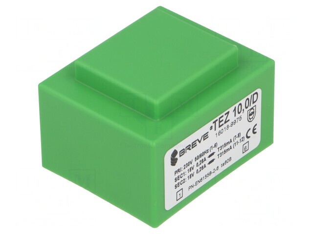 Transformator &icirc;ncapsulat 10VA 230VAC 18V PCB