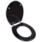 Capac WC, negru, MDF, model simplu - 1