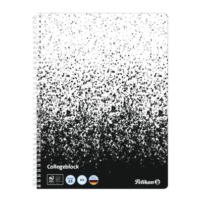 CAIET A4 80 FILE SPIRA PATRATELE PERFORAT COLOR EDITION, PEFC, CULOARE ALB/NEGRU foto
