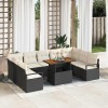 VidaXL Set de canapele pentru grădină 10 pcs Negru Rattan poli 3358490