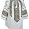 Bluza dama tip ie 024, alb trandafir/maro deschis , marimea M