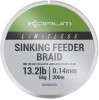 Fir Textil KORUM Limitless Sinking Feeder Braid, 6kg, 0.14mm, 300m