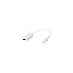Cablu DisplayPort - HDMI, HDMI soclu, mini DisplayPort mufa, {{Lungime cablu}}, alb, LOGILINK - CV0036B