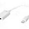 Cablu DisplayPort - HDMI, HDMI soclu, mini DisplayPort mufa, {{Lungime cablu}}, alb, LOGILINK - CV0036B