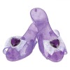 Pantofi Jucarie, Fete, Toc, Glitter Argintiu, Marime 27, Mov
