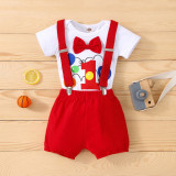 Costumas cu body pentru baietei - First red (Marime Disponibila: 9-12 luni, Superbaby