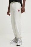 HUGO pantaloni de trening din bumbac culoarea bej, neted, 50521082