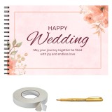 Set album foto pentru nunta, GuestBook, pix si dubluadeziv inclus, Format A4 landscape, 25 file