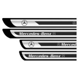 Set 4 stickere protectii praguri gri pentru Mercedes-Benz