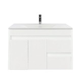 Mobilier de baie Luna 80 inferior cu lavoar alb