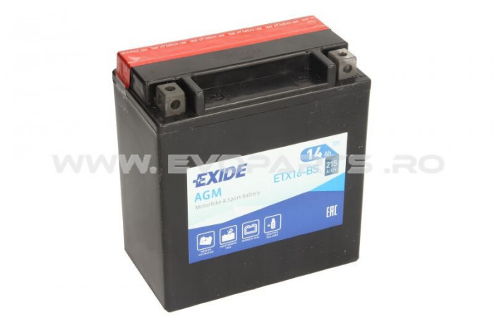 Baterie EXIDE AGM 12V 14AH (YTX16-BS) Fara Intretinere