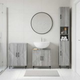 Cumpara ieftin Set de cabinet pentru baie cu 3 piese HAARLEM Sonoma gri