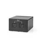 Splitter audio 1x Toslink mama la 2x Toslink mama negru Nedis